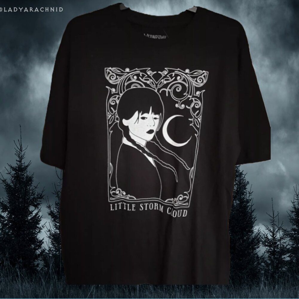 Wednesday Addams Little Storm Cloud oversized tshirt XXL - Picture 3 of 5